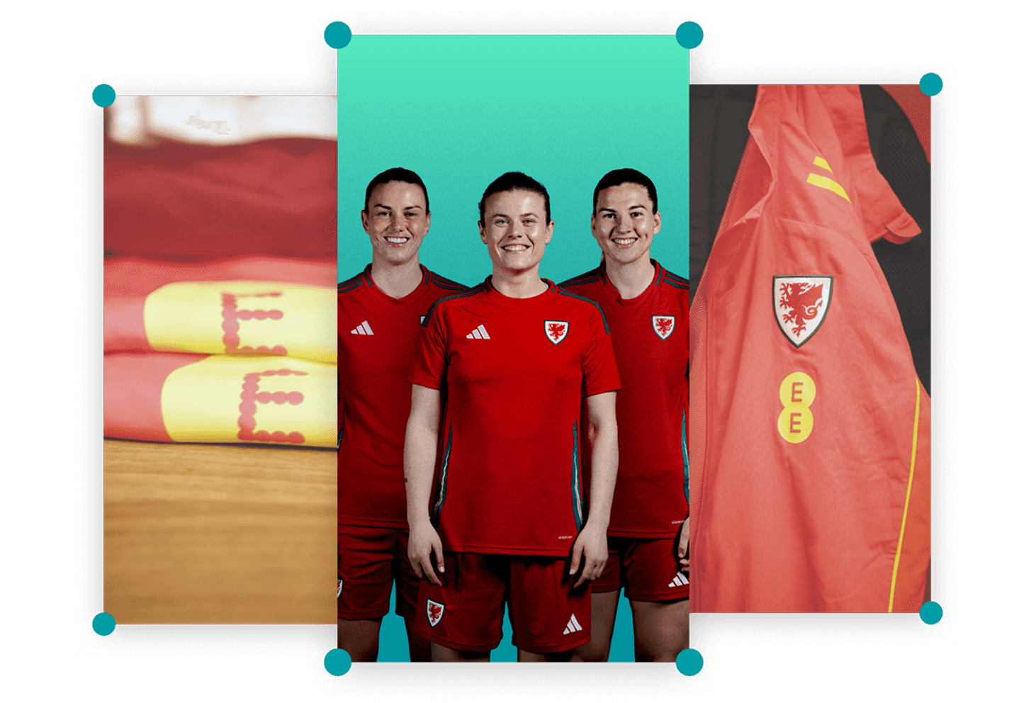 Three Wales football players